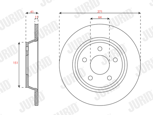 Tarcza hamulcowa JURID 563665JC