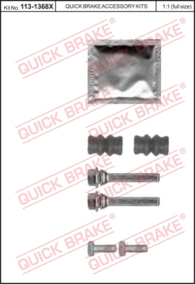 Zestaw tulei prowadzących zacisk hamulca QUICK BRAKE 113-1368X