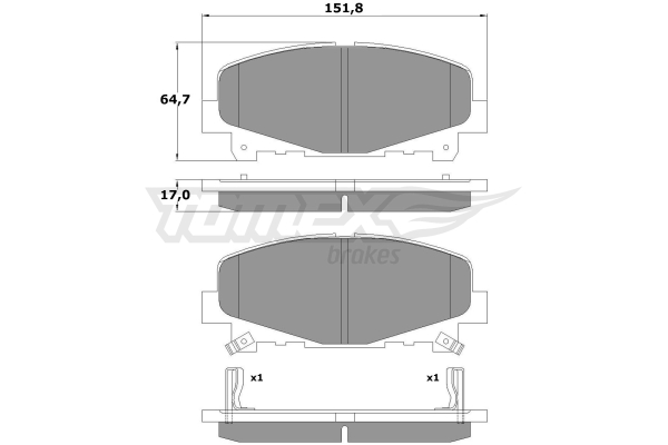 Klocki hamulcowe TOMEX BRAKES TX 17-52