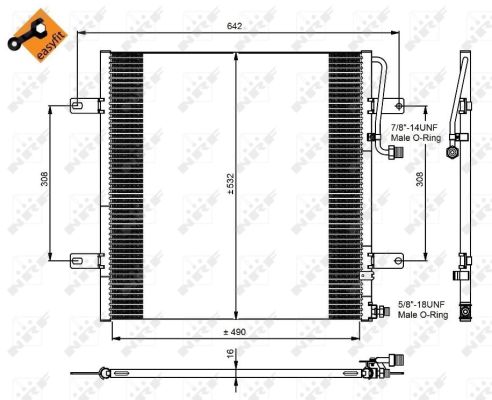 Skraplacz klimatyzacji NRF 350084