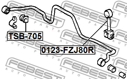 Łącznik stabilizatora FEBEST 0123-FZJ80R