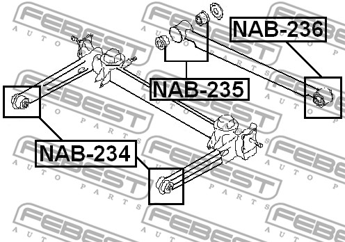Tuleja wahacza FEBEST NAB-235
