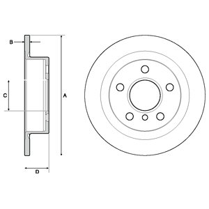 Tarcza hamulcowa DELPHI BG4706C