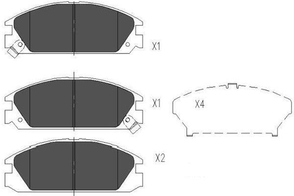 Klocki hamulcowe KAVO PARTS KBP-2020