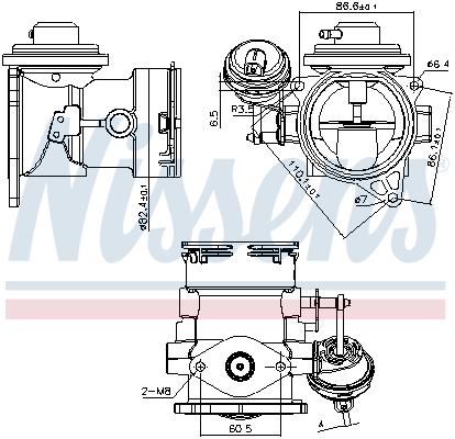 Zawór EGR NISSENS 98268