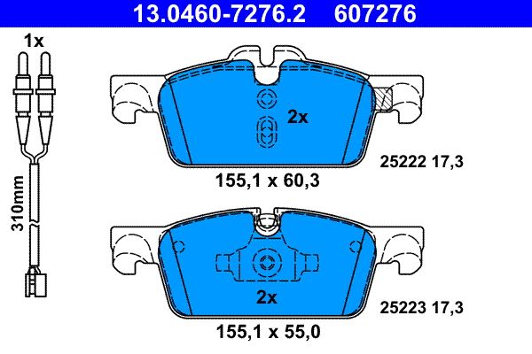 Klocki hamulcowe ATE 13.0460-7276.2