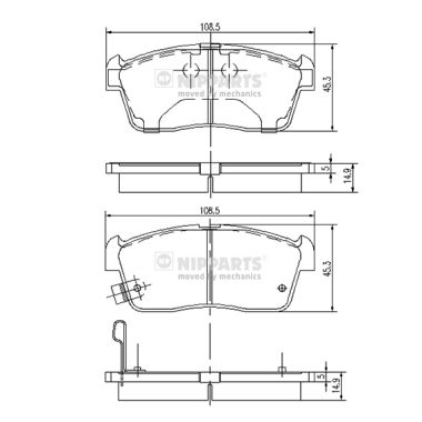 Klocki hamulcowe NIPPARTS J3608021