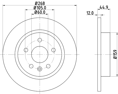 Tarcza hamulcowa HELLA 8DD 355 116-581