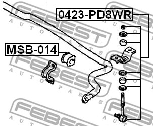 Łącznik stabilizatora FEBEST 0423-PD8WR