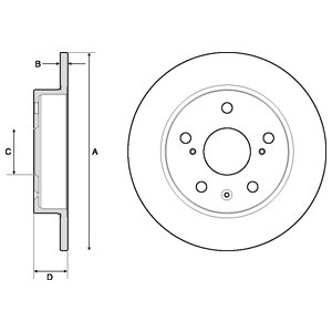 Tarcza hamulcowa DELPHI BG4709C