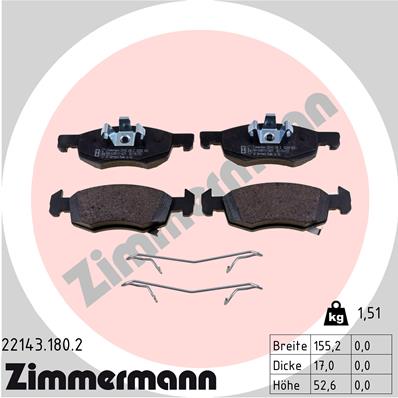 Klocki hamulcowe ZIMMERMANN 22143.180.2