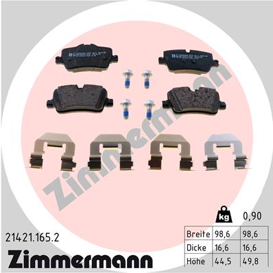 Klocki hamulcowe ZIMMERMANN 21421.165.2