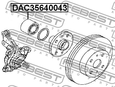 Łożysko koła FEBEST DAC35640043