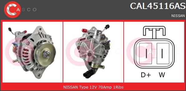 Alternator CASCO CAL45116AS