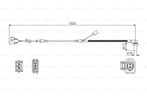Czujnik ABS BOSCH 0 986 594 002