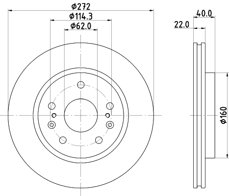 Tarcza hamulcowa HELLA 8DD 355 134-651