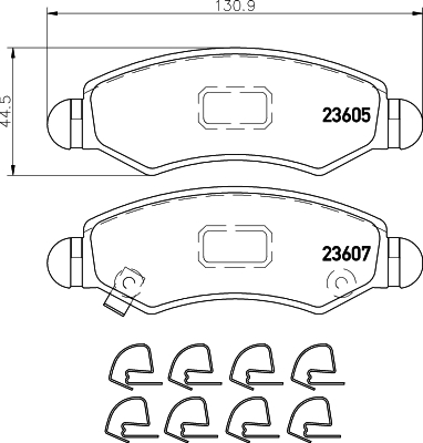Klocki hamulcowe HELLA 8DB 355 011-691