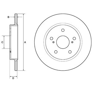 Tarcza hamulcowa DELPHI BG4183C