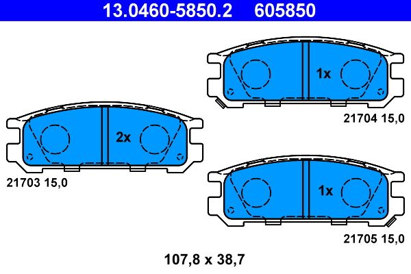 Klocki hamulcowe ATE 13.0460-5850.2