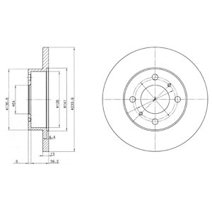 Tarcza hamulcowa DELPHI BG2809