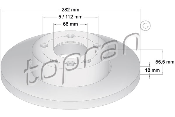 Tarcza hamulcowa TOPRAN 108 507