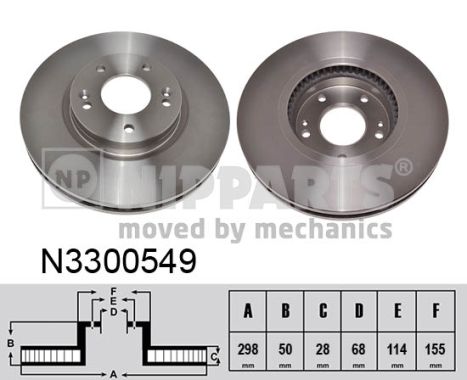 Tarcza hamulcowa NIPPARTS N3300549