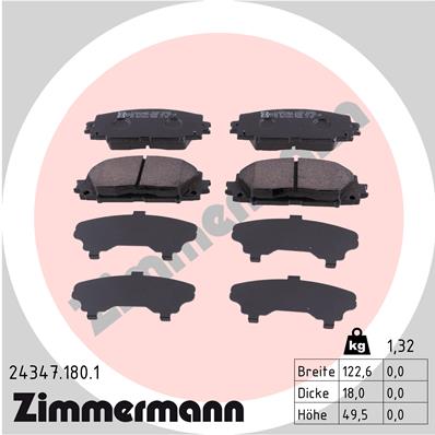 Klocki hamulcowe ZIMMERMANN 24347.180.1