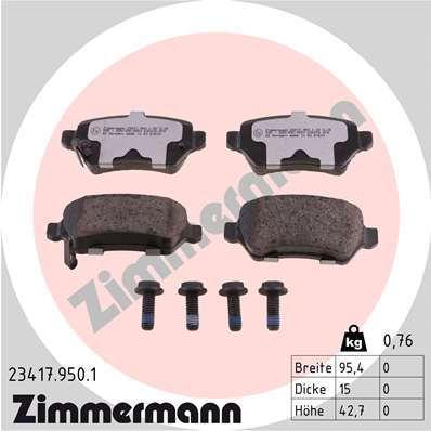 Klocki hamulcowe ZIMMERMANN 23417.950.1