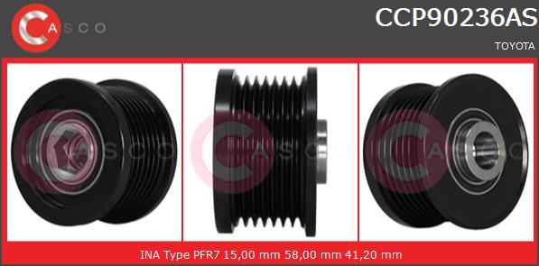 Koło pasowe alternatora CASCO CCP90236AS