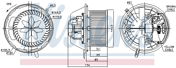 Silnik elektryczny dmuchawy NISSENS 87062