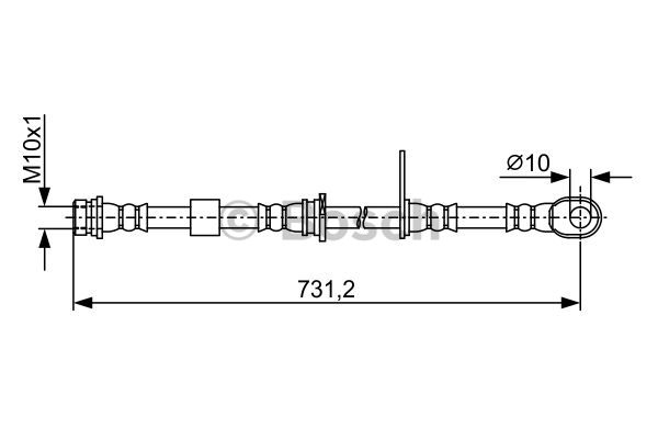 Przewód hamulcowy elastyczny BOSCH 1 987 481 957