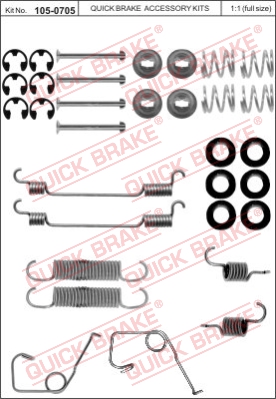 Zestaw dodatków do szczęk hamulcowych QUICK BRAKE 105-0705
