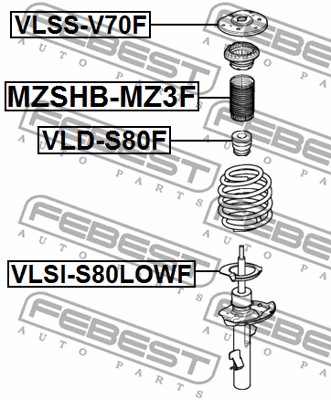 Poduszka amortyzatora FEBEST VLSS-V70F