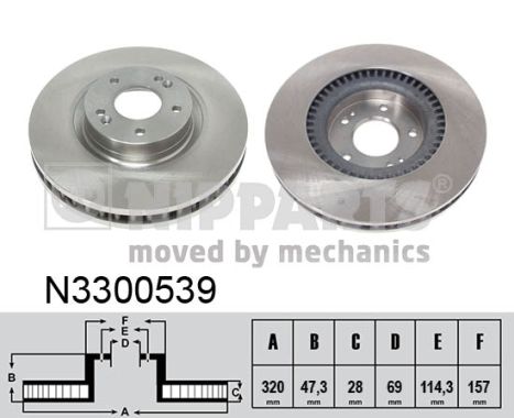 Tarcza hamulcowa NIPPARTS N3300539