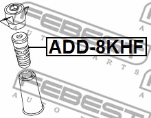 Dystans gumowy FEBEST ADD-8KHF
