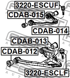 Tuleja wahacza FEBEST CDAB-013