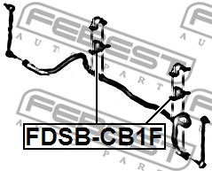 Guma stabilizatora FEBEST FDSB-CB1F