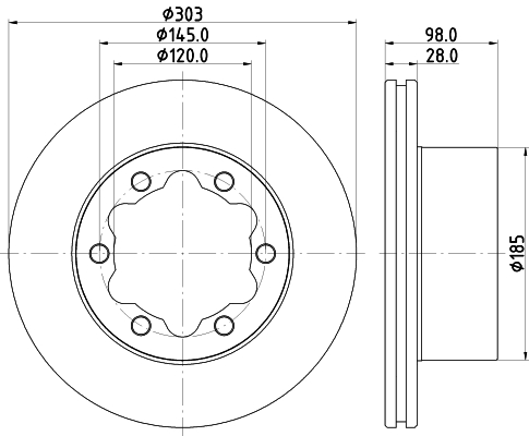 Tarcza hamulcowa HELLA 8DD 355 129-991