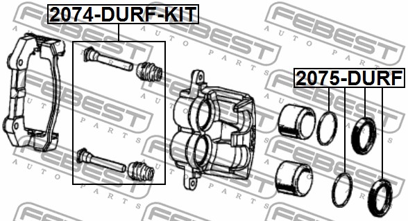 Zestaw naprawczy zacisku hamulcowego FEBEST 2075-DURF