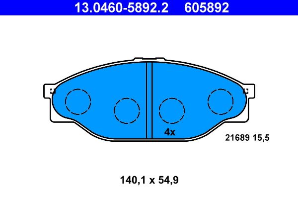 Klocki hamulcowe ATE 13.0460-5892.2