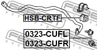 Guma stabilizatora FEBEST HSB-CRTF