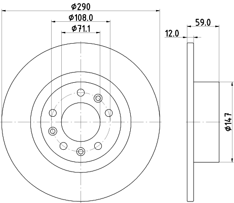 Tarcza hamulcowa HELLA 8DD 355 132-841