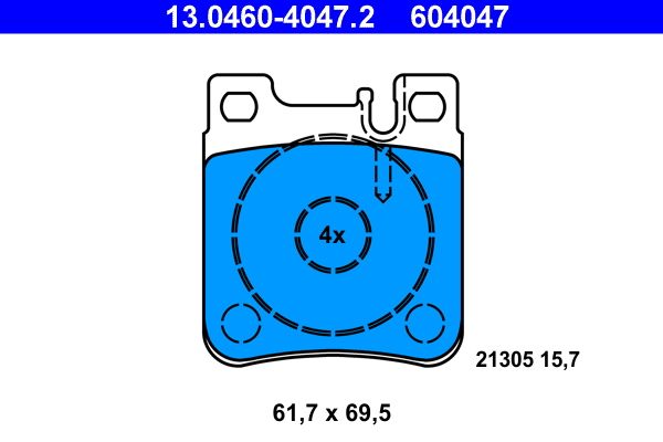 Klocki hamulcowe ATE 13.0460-4047.2