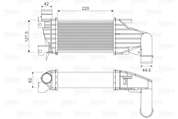 Chłodnica powietrza intercooler VALEO 818555