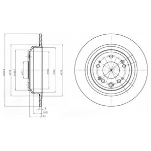 Tarcza hamulcowa DELPHI BG4196C