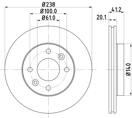 Tarcza hamulcowa HELLA PAGID 8DD 355 101-261