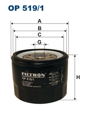 Filtr oleju FILTRON OP519/1