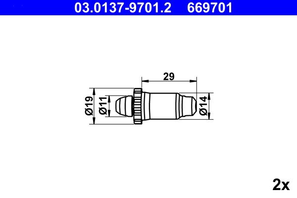 Zestaw montażowy szczęk hamulcowych ATE 03.0137-9701.2