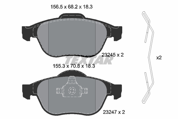 Klocki hamulcowe TEXTAR 2324502