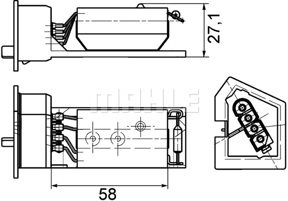 Opornik wentylatora MAHLE ABR 11 000P